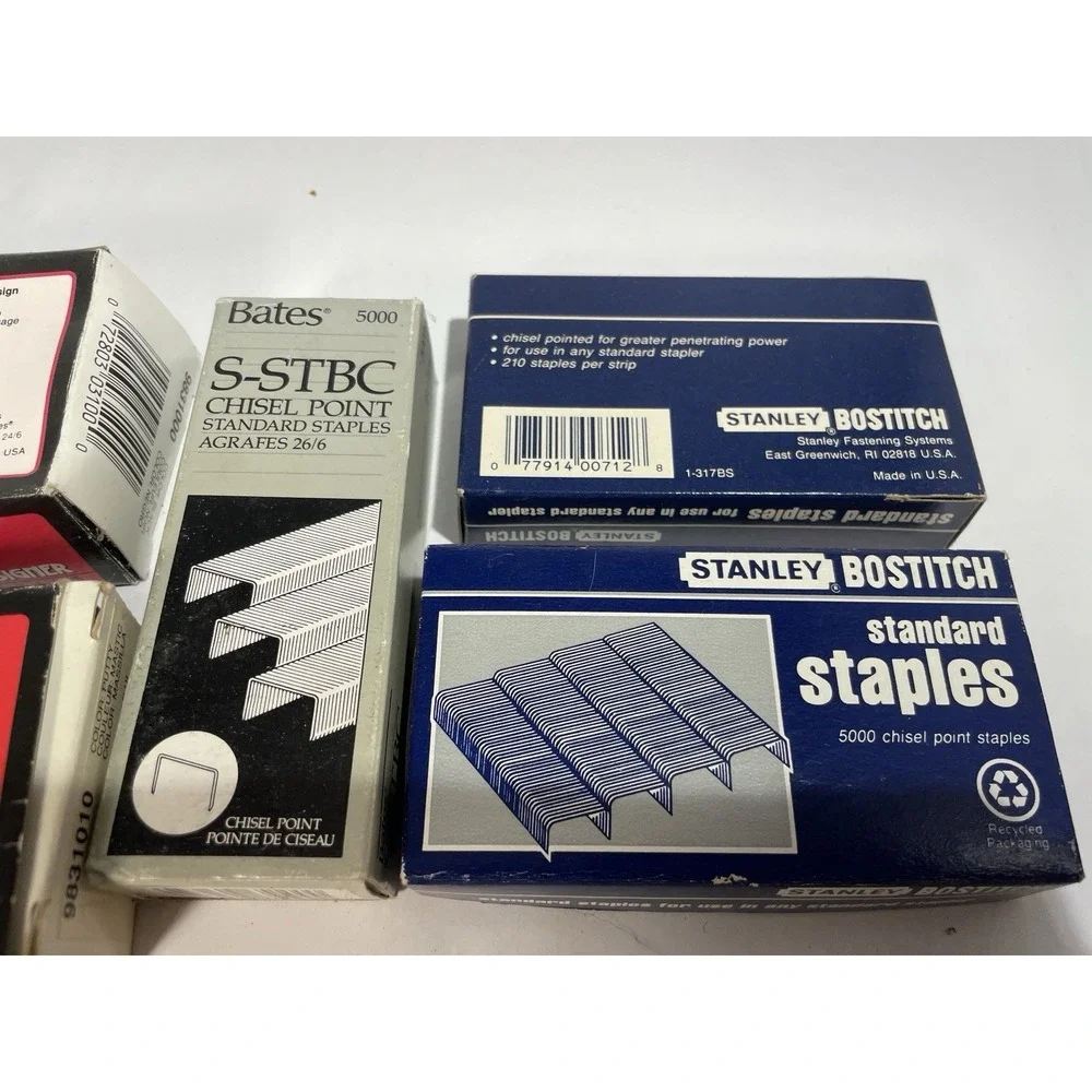 Lot of 2 vintage Bates 310D  Stapler and 3 boxes staples